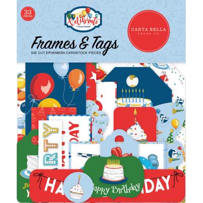 Carta Bella Let's Celebrate Die Cuts - Frames & Tags